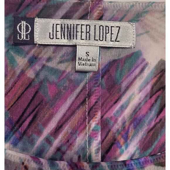 Jennifer Lopez Top Women S Multicolor Floral Blouse Poncho V-Neck Pullover Woven - Picture 2 of 7